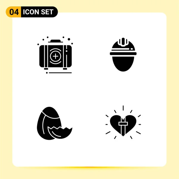 Creative Icons Modern Signs Symbols Aid Labour Kit Day Nature — Stock Vector