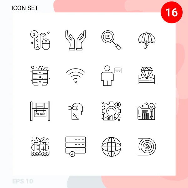 Creative Icons Σύγχρονα Σημάδια Και Σύμβολα Προστασίας Οικονομικά Κουτί Οικονομικά — Διανυσματικό Αρχείο