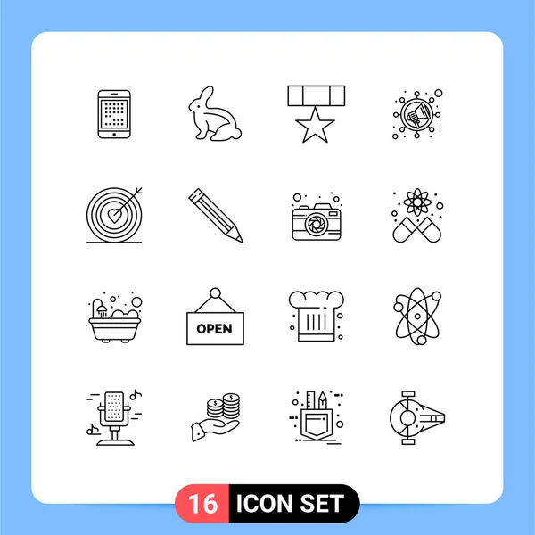 Set Iconos Interfaz Usuario Moderna Símbolos Signos Para Viral Marketing — Vector de stock