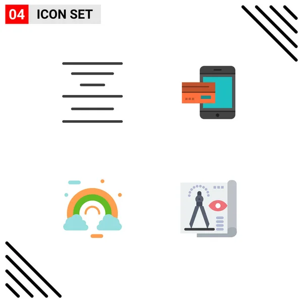 Universal Icon Σύμβολα Group Modern Flat Icons Align Money Payment — Διανυσματικό Αρχείο