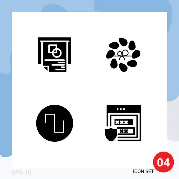 Icône Vectorielle Stock Paquet Signes Symboles Ligne Pour Graphique Carré — Image vectorielle