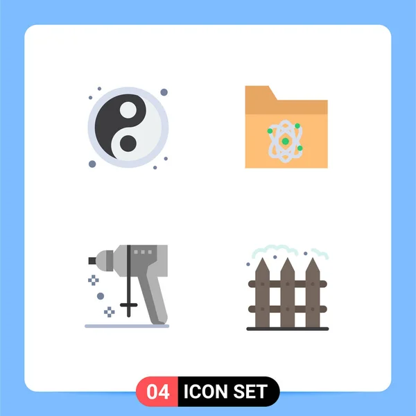 Set Von Modernen Symbolen Symbole Zeichen Für Yin Yang Locher — Stockvektor