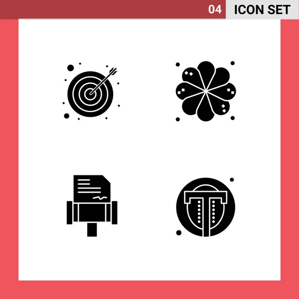 Universal Icon Symbols Group Modern Solid Glyphs Pfeil Interface Plumeria — Stockvektor