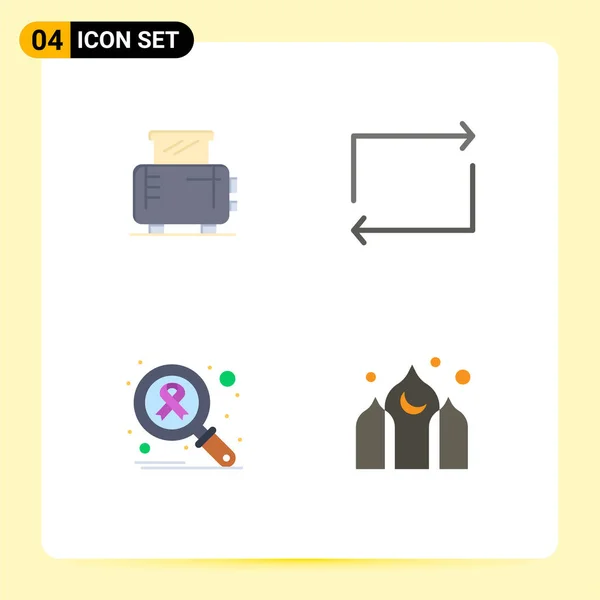 Universal Icon Symbols Group Modern Flat Icons Electric Search Toaster — Vetor de Stock