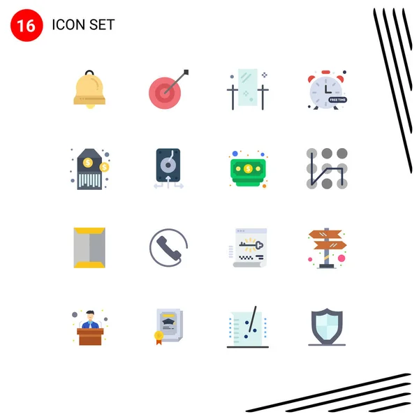 Universal Icon Symbols Group Modern Flat Colors Barcode Hobby Beauty — Stockový vektor