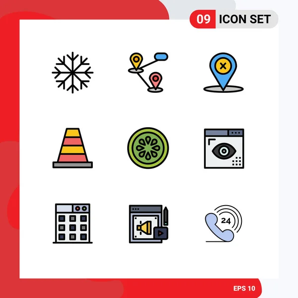 Universal Icon Symbols Group Modern Filledline Flat Colors Coding Gorki — Vetor de Stock
