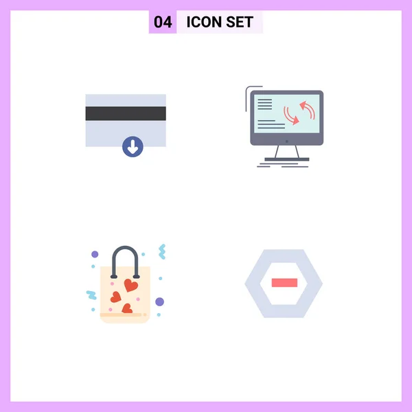 Stock Vector Icon Pack Mit Linienzeichen Und Symbolen Für Finanzen — Stockvektor