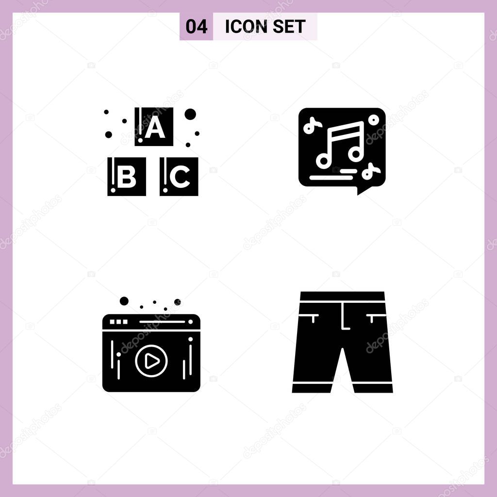 Stock Vector Icon Pack Of 4 Line Signs And Symbols For Alphabet Web Chat Music Accessories Editable Vector Design Elements Premium Vector In Adobe Illustrator Ai Ai Format Encapsulated Stock Vector Icon Pack Of 4 Line Signs And Symbols For Alphabet Web Chat Music Accessories Editable Vector Design Elements Premium Vector In Adobe Illustrator Ai Ai Format Encapsulated