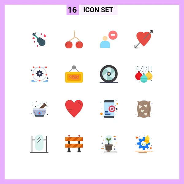 Universal Icon Symbols Group Modern Flat Colors Setting Development Man —  Vetores de Stock