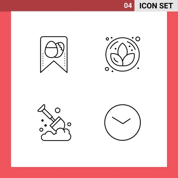 User Interface Line Pack Modern Signs Sysymbols Tag Spade Lotus — Vector de stock