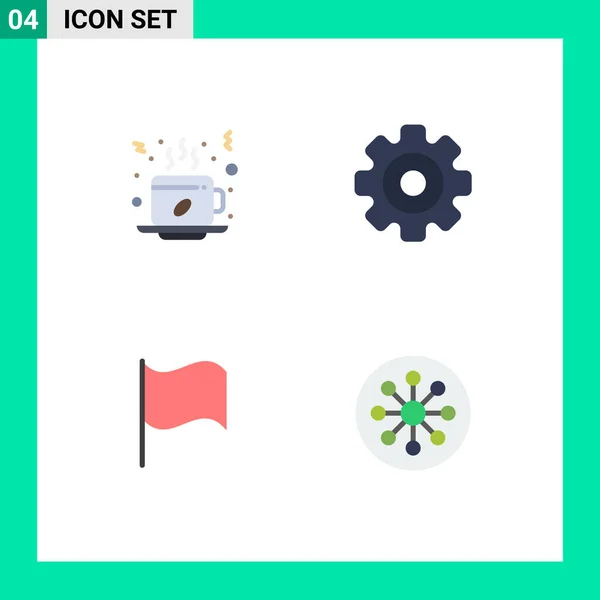 Creative Icons Modern Signs Sysymbols Winter Basic Drink Media Editable — Vector de stock