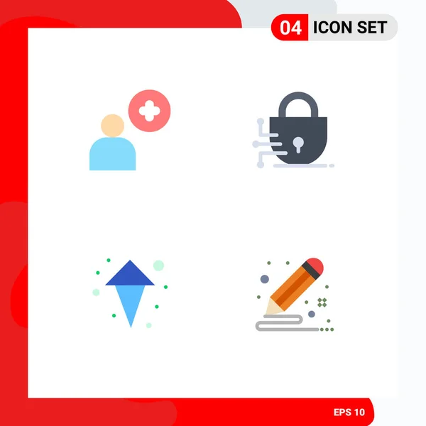 User Interface Flat Icon Pack Modern Signs Symbols Add Color — Διανυσματικό Αρχείο