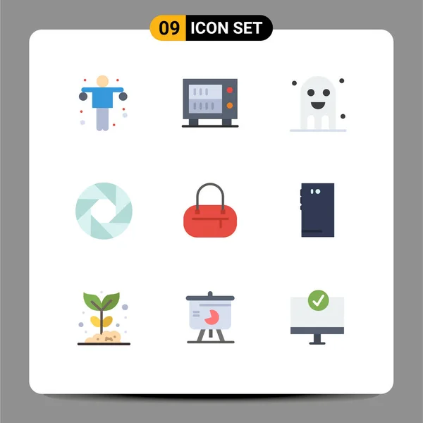 Universal Icon Symbols Group Modern Flat Colors Fashion Photo Copy — Vetor de Stock