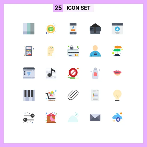 Stock Vector Icon Pack Mit Zeilenzeichen Und Symbolen Für Schnittstelle — Stockvektor