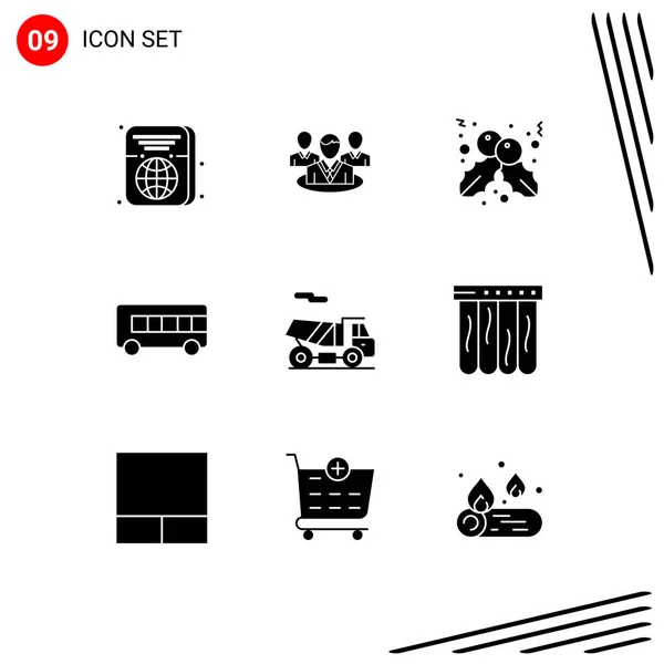 Universal Icon Symbols Group Modern Solid Glyphen Von Matratzen Quad — Stockvektor