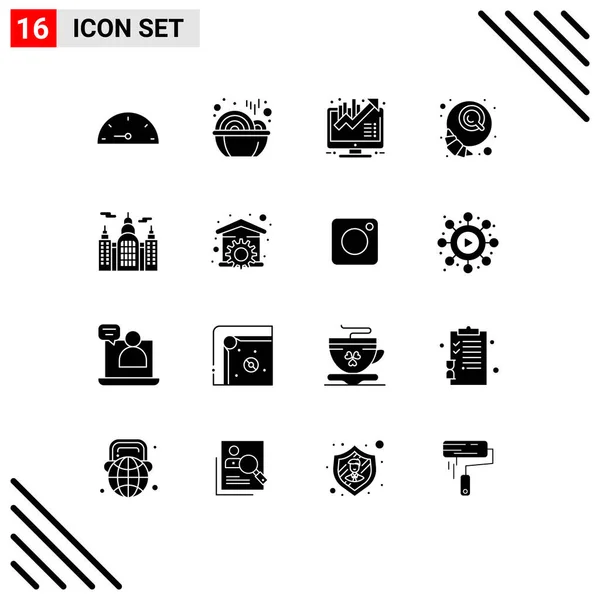 Conjunto Icones Modernos Símbolos Sinais Para Casa Construção Crescimento Negócios —  Vetores de Stock