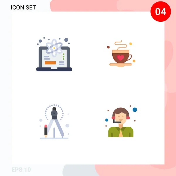 User Interface Pack Basic Flat Icons Computer Creative Science Tea — Διανυσματικό Αρχείο