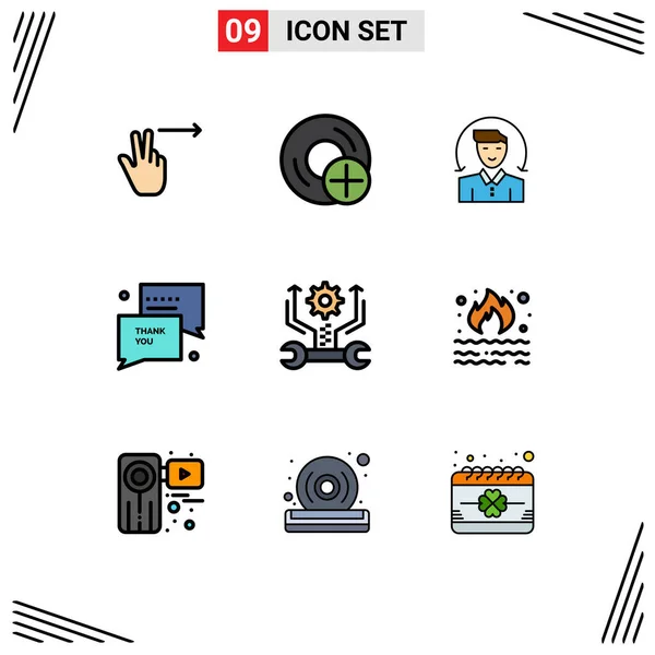 Stock Vector Icon Pack Znaki Symbole Linii Dla Narzędzi Sms — Wektor stockowy