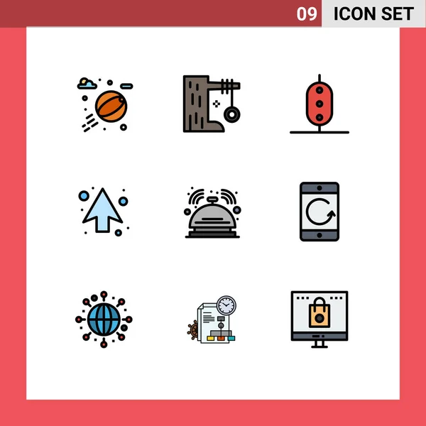 Creative Icons Modern Signs Sysymbols Butler Direction Food Arrow Editable — Vector de stock