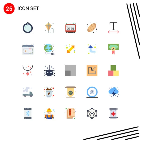 Universal Icon Symbols Group Modern Flat Colors Tracking Food Clock — Stockový vektor