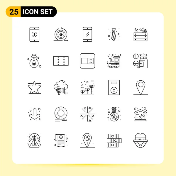 2014 Mobile Interface Line Set Pictograms Agriculture Fashion Mobile Wear — 스톡 벡터