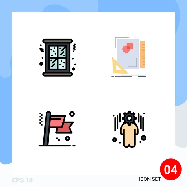 상업용 크리스마스 페이지 플래그 Editable Vector Design Elements — 스톡 벡터