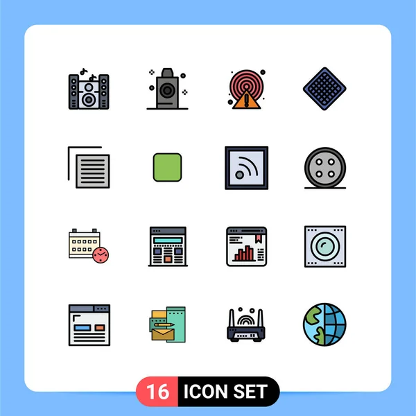 Stock Vector Icon Pack Line Signs Symbols User Document Caution — 스톡 벡터