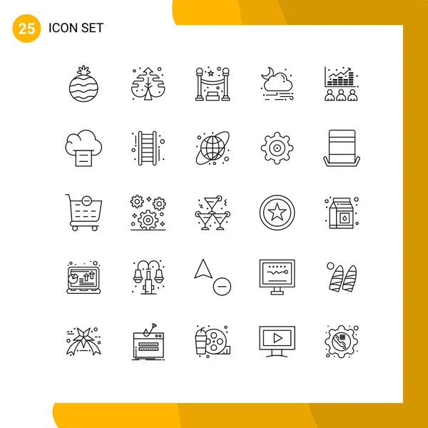 Set Von Modernen Symbolen Symbole Zeichen Für Aktien Index Partei — Stockvektor