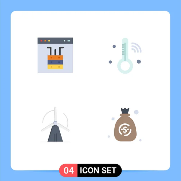 전형적 아이콘 Editable Symbols Browser Turbine Page Iot Energy Editable — 스톡 벡터