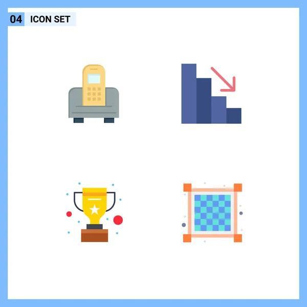 Set Vector Flat Icons Grid Device Win Hardware Fall Grid — Vector de stock