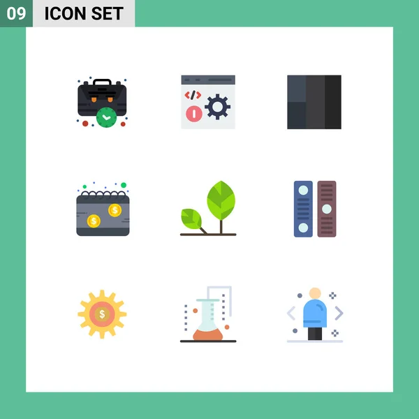 Stock Vector Icon Pack Line Signs Symbols Earth Schedule Development — 图库矢量图片