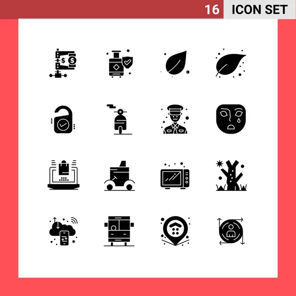 Universal Icon Symbols Group Modern Solid Glyphs Tag Növekedés Bőrönd — Stock Vector