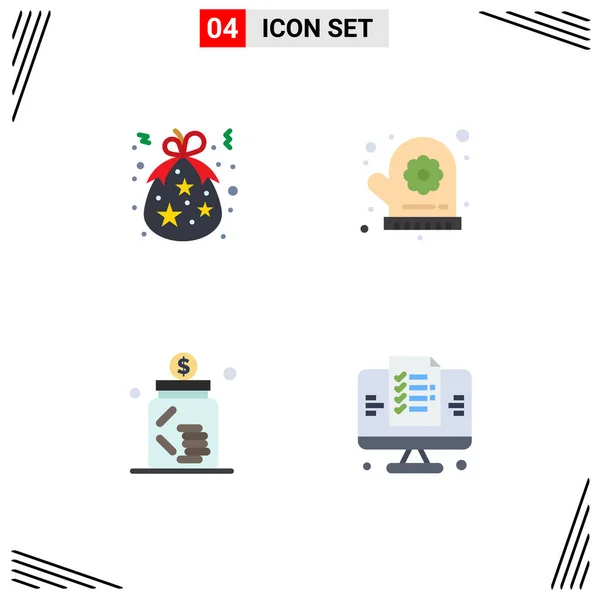 Flat Icon Concepto Para Websites Mobile Apps Bolsa Negocio Regalo — Vector de stock