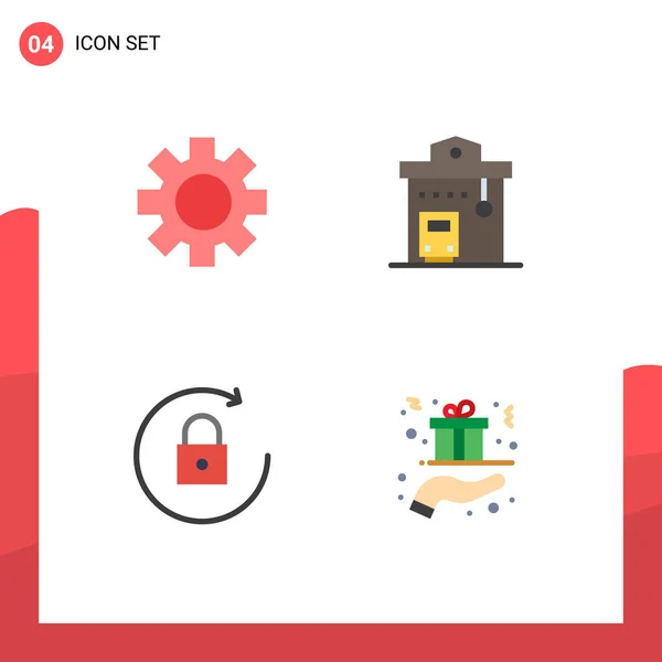 Universal Flat Icons Set Web Mobile Applications Setting Arrow Global — Stockový vektor