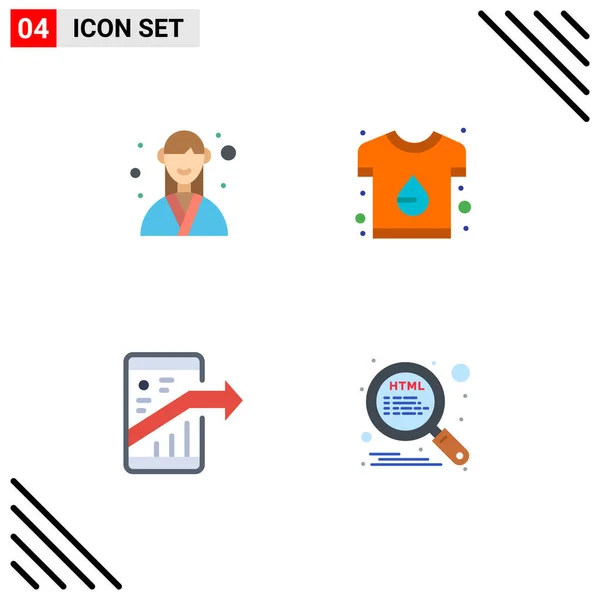 Universal Flat Icons Set Web Mobile Applications Designer Tshirt Organizer — 스톡 벡터