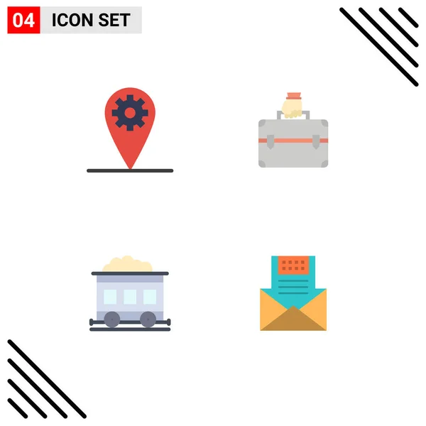Flat Icon Concepto Para Websites Mobile Apps Equipo Transporte Dinero — Archivo Imágenes Vectoriales