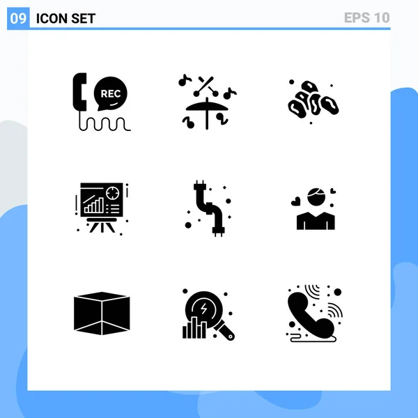 Universal Icon Symbols Group Modern Solid Glyphen Von Klempner Mechanik — Stockvektor