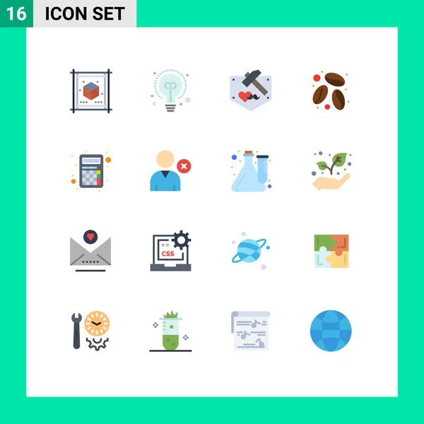 Universal Icon Symbols Group Modern Flat Colors Interface Αριθμομηχανή Πατεράδες — Διανυσματικό Αρχείο