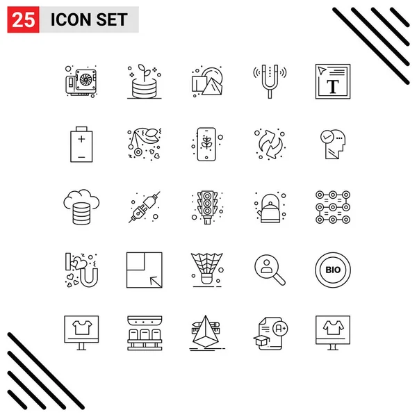 Universal Icon Symbolen Groep Van Moderne Lijnen Van Letterkleur Referentie — Stockvector