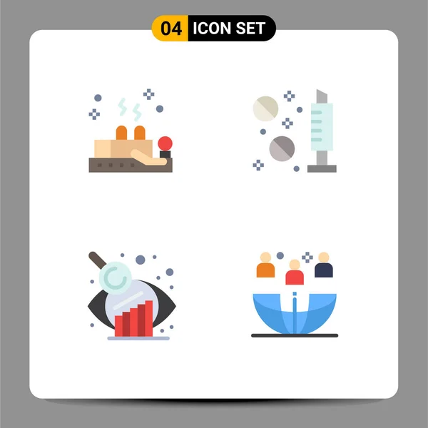 Thematic Vector Flat Icons Editable Symbols Cupping Graphical Analysis Wellness — Stockový vektor