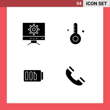 Bilgisayarın, elektriğin, plajın, tatilin, Düzenlenebilir Vektör Tasarım Elemanlarının Kullanıcı Arayüzü Paketi