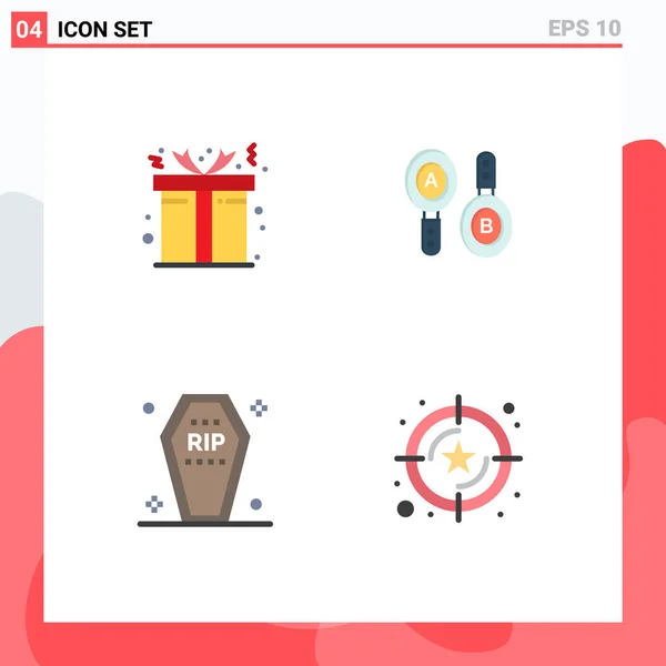 Flat Icon Concept Voor Websites Mobiele Apps Doos Dood Onderzoek — Stockvector