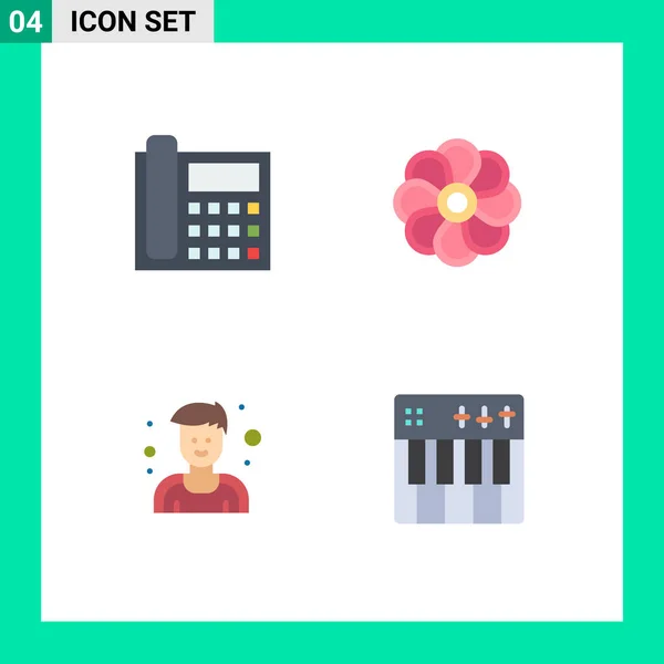 Stock Vector Icon Pack Mit Linienzeichen Und Symbolen Für Anruf — Stockvektor