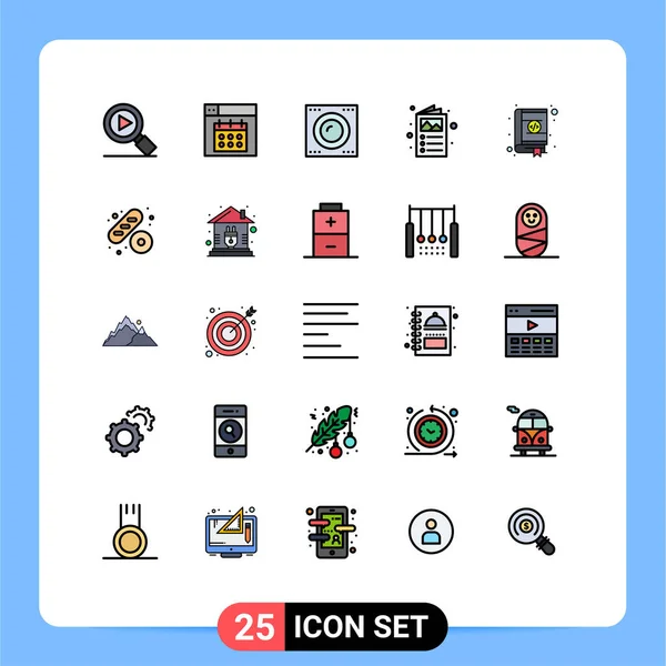 Set Modern Icons Sysymbols Signs Contacts Book Gadgets Catalog Brochure — Archivo Imágenes Vectoriales