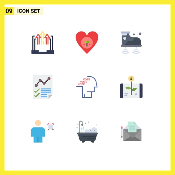 Stock Vector Icon Pack Line Signs Symbols Page Data Heart — Stock Vector