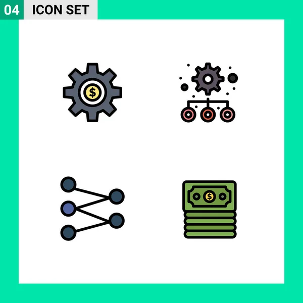 Ensemble Symboles Modernes Icônes Interface Utilisateur Signes Pour Rouage Science — Image vectorielle