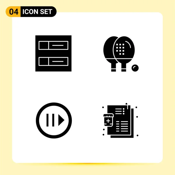 Stock Vector Icon Pack Líneas Símbolos Para Cuentas Multimedia Actividades — Vector de stock