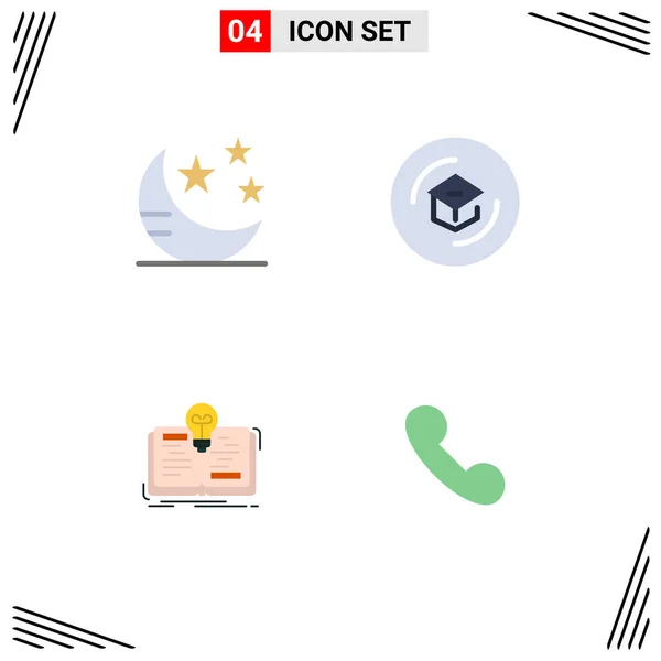 Pictogram Set Simple Flat Icons Mode Book Star Knowledge Novel — Stock Vector