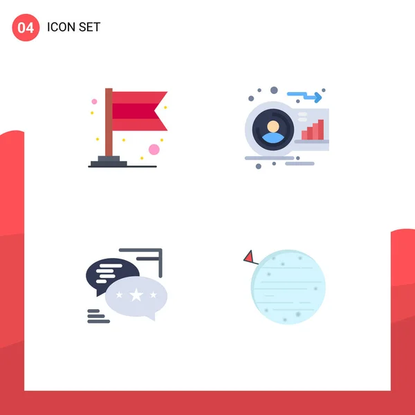 Pack Modern Flat Icons Sinais Símbolos Para Mídias Impressão Web —  Vetores de Stock