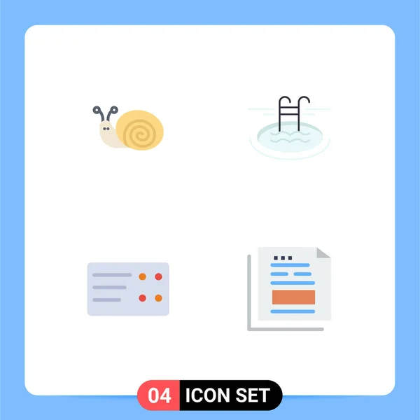 Creative Icons Modern Signs Sysymbols Bug Transport Spring Hotel Document — Archivo Imágenes Vectoriales